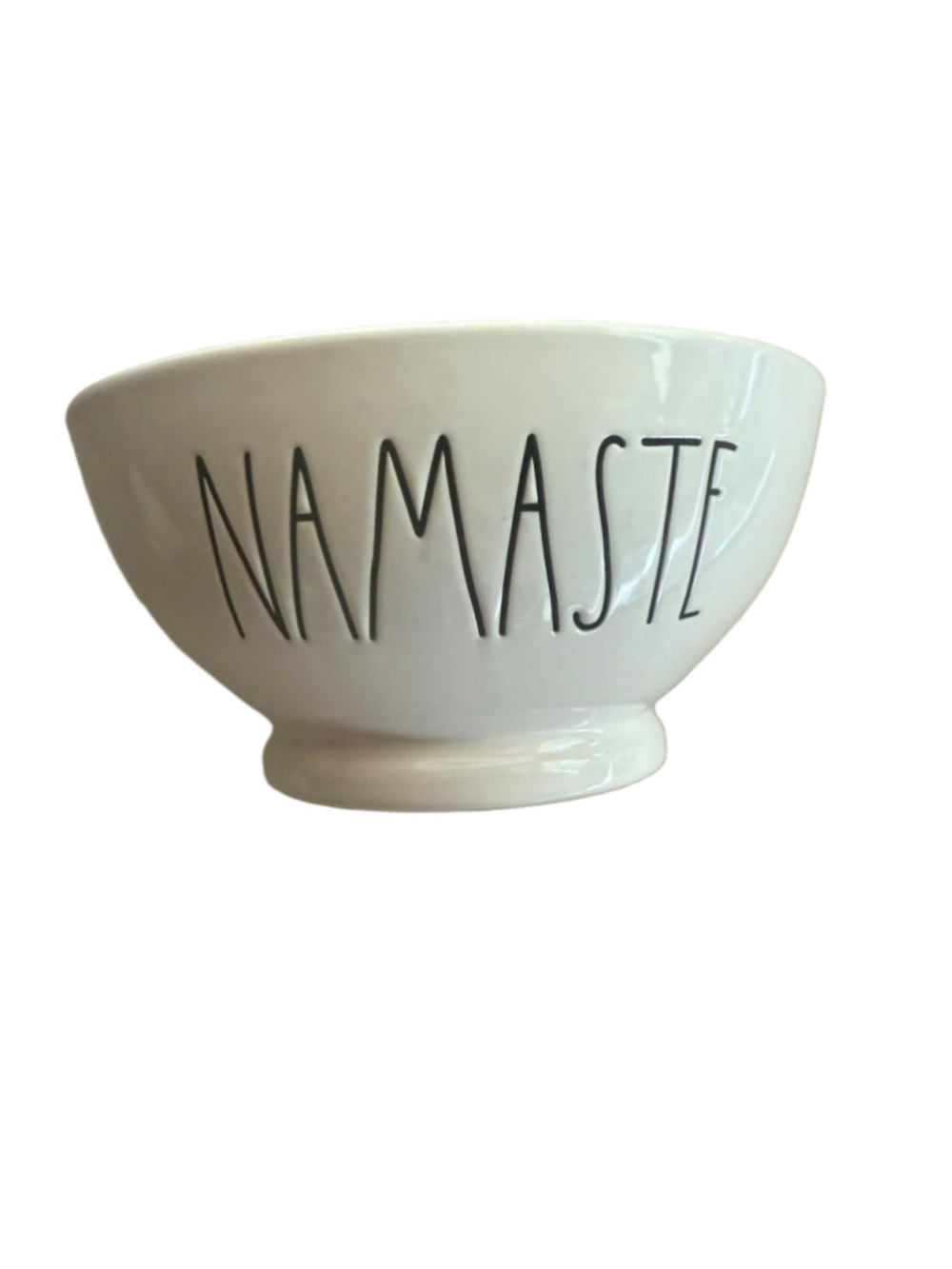 Rae Dunn Artisan Collection Namaste Bowl One Size White and Teal